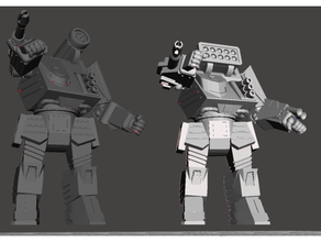 thunderbolt f4xd american mecha bot dougram iron foot robot robotech 3d print model - Mito3D