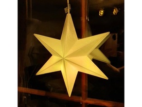 basit Noel star dekorasyon dekorasyonlar 3d print model - Mito3D