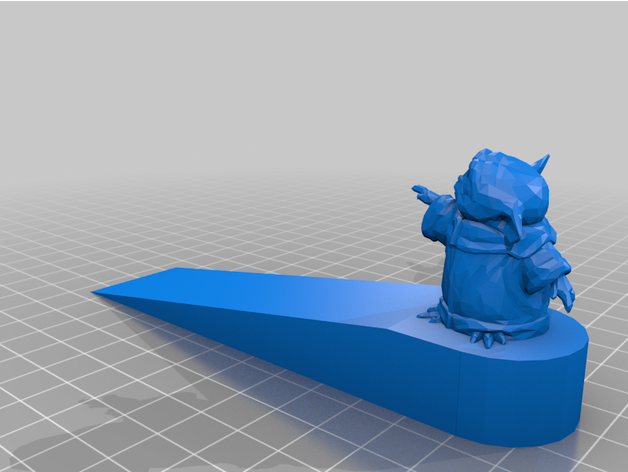grogu - baby yoda door doorstop lowpoly poly mandalorian star wars 3D print model - Mito3D