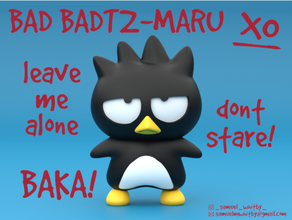 mauvais badzt maru 2020 colère oiseaux anime personnage figure modèle badtz oiseau créalité mignonne elegoo ender drôle heureux minou kawaii gamins 3d print model - Mito3D