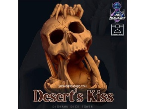 deserto beijo diorama dados torre arsmoriendi3d queimado morrendo 3d Preto viúva jogo tabuleiro jogos acessórios borda acessório osso ossos morte 3d print model - Mito3D