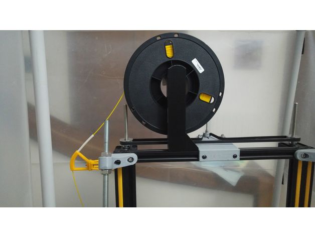 cr-10 2020 frame machines - angular filament guide ptfe spool holder 3D print model - Mito3D
