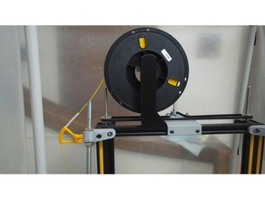 cr-10 2020 frame machines - angular filament guide ptfe spool holder 3d print model - Mito3D