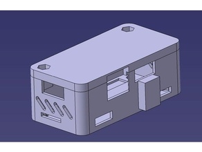 framboise pi + ethernet USB chapeau Cas gaine pihole 3d print model - Mito3D
