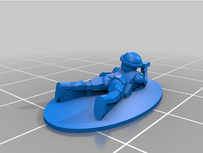 1-100 british 8th army infantry prone 3d print model - Mito3D