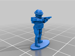 1-100 british 8th army infantry standing 3d print model - Mito3D