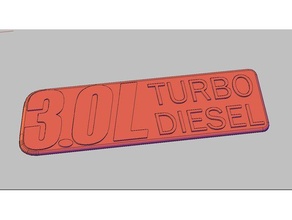 30l turbo diesel ecodiesel emblem ram 3d print model - Mito3D