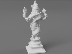 ottavo avatar vishnu krishna divine statista flauto indù induismo India indiano 3d print model - Mito3D
