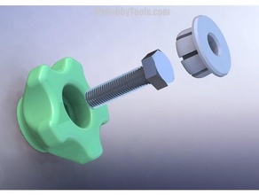 knob screws nuts m8 clamp handle nut screw thumbscrew 3d print model - Mito3D