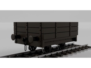 tenmille freelance 3 plank wagon converted gauge 1 scale thomas friends 3d print model - Mito3D