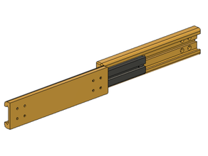 lisse tiroir faire glisser roulements extension complète ouvert charpenterie meubles intérieur conception travail bois outils 3d print model - Mito3D