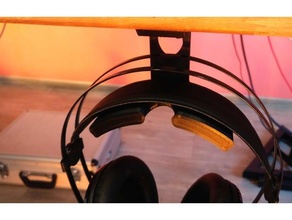 headset headphone holder desk mount organizer headphones hanger 3d print model - Mito3D