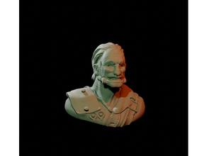galáctico soldado miniatura busto escala modelo Sla imprimible martillo guerra 3d print model - Mito3D