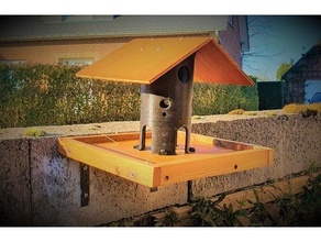 bird feeder printed wood birdhouse 3d print model - Mito3D