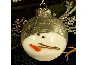 carrot nose snowman christmas ornament holiday decoration melted ornamnet 3d print model - Mito3D