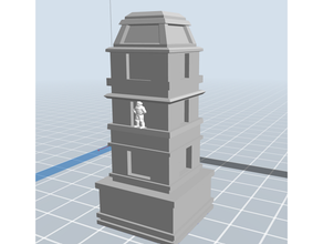 Maya deniz feneri gözetleme kulesi Saray kule palenque ölçekli 6mm 10mm masaüstü arazi ölçek Aztek fatihler tarihi pikeshotte Pikeandshotte turna balığı shotte 3d print model - Mito3D