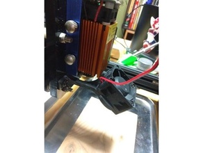 40mm ventilador montar diodo láser máquinas aire ayudar airassist grabador 3d print model - Mito3D