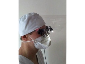visage bouclier montage grossissant loupes dentaire masque protection 3d print model - Mito3D