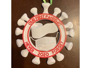2020 pandemia enfeite Natal decoração coronavírus covid 19 decorativo esqueço banheiro papel 3d print model - Mito3D