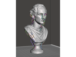 menander bust supports people roman sculpture 3d print model - Mito3D
