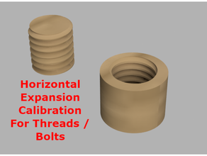horizontal expansion calibration threads bolts horizontal expansion 3d print model - Mito3D