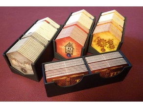 Praga caput reino azulejos recipientes borda jogos inserir jogo tabuleiro inserções hexágono 3d print model - Mito3D