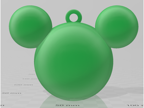 mouse ornament christmas 3d print model - Mito3D