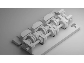 5 speed rc macchina riduttore inversione Ingranaggio openrc 3d print model - Mito3D