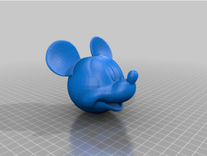 Mickey fare baş delik 3d print model - Mito3D