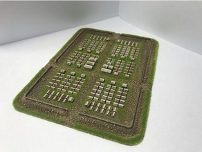wozname's 1-1000 2mm roman marching camp wargame wargaming terrain 3d print model - Mito3D