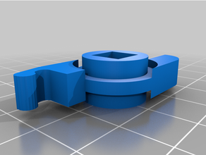 2 Quadrat sperren Modelle unordentlich Griff 3d print model - Mito3D