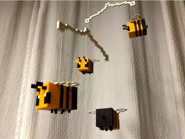 minecraft bee 3D print model - Mito3D