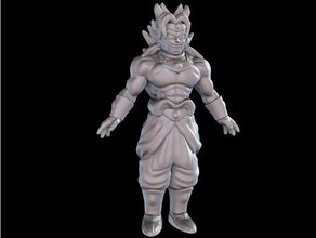 broly fácil impressão montagem anime desenho animado dbz Dragão bola figura lendário manga modelo escultura suporte 3d print model - Mito3D
