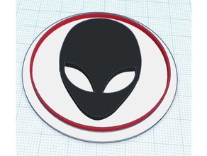 alienware modulaire logo insérer 3d print model - Mito3D