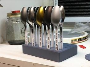 spoon color swatch stand airbrush alclad base hobby paint reference sample 3d print model - Mito3D