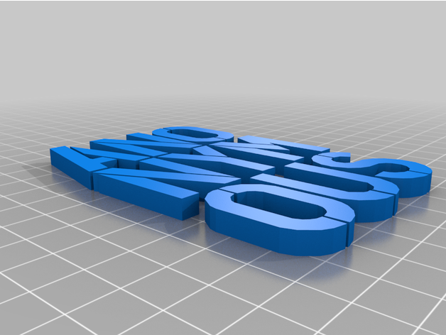 anonymous logo text 3D print model - Mito3D