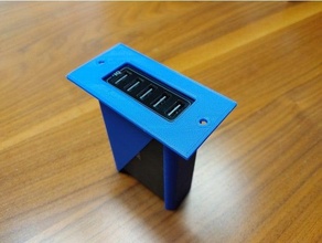 dap Anker 5 Hafen Leistung liefern montieren 19 Zoll Rackmount USB Ladegerät 3d print model - Mito3D