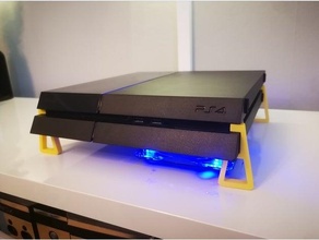 estación juegos 4 externo ventilador horizontal pies 3d print model - Mito3D
