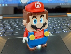 Lego Mario power up Backstein Super 3d print model - Mito3D