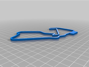 Fórmula 1 Silverstone circuito Daniel ricciardo mapa renault ss 3d print model - Mito3D