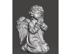 Rezar anjo 3d Varredura digitalização escultura Natal decoração decorações decorativo escrivaninha meshmixer miniatura 3d print model - Mito3D