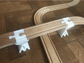 bridge support - brio ikea wooden train track compatible ebay kaufland kmart lilabo pillar playtive rail railway thomas wood 3d print model - Mito3D