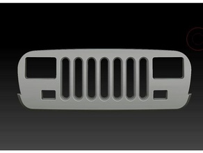 rancher grill rectangular lights 3dsets jeep yj 3d print model - Mito3D