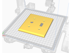 rotatif variateur basculer plaque frontale couverture gaine bouton assiette interrupteur lumière commutateur 3d print model - Mito3D