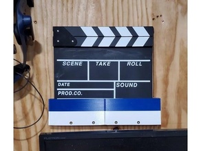 clapperboard holder wall mount 3d print model - Mito3D