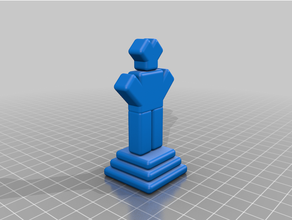 block man chess set 3d print model - Mito3D