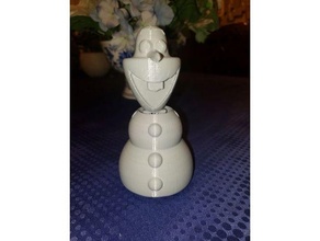 snowman bobblehead bobble bobble-head frozen openscad 3d print model - Mito3D