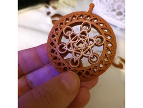 keychain amulet metatron - sacred geometry 3d print model - Mito3D