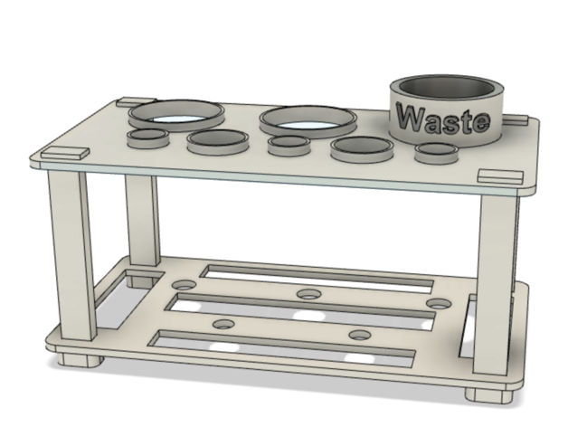 tubes titulaire soutien grille version exécuté 3D print model - Mito3D