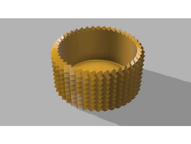 maceta cúbica resumen abstracto plantas plantador poligonal 3D print model - Mito3D